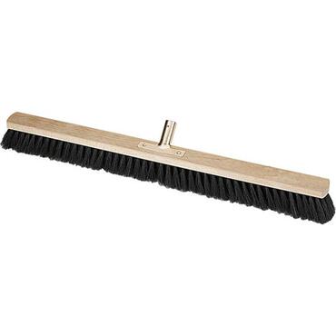 Brush with horsehair/synthetic hair and metal handle holder